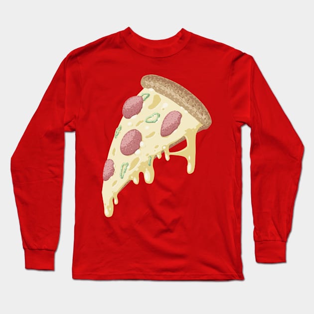 Pizza Slice Long Sleeve T-Shirt by KBDraws92